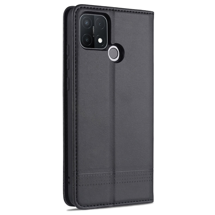 OPPO A15 Leather Wallet Case with Card Holder & Magnetic Closure