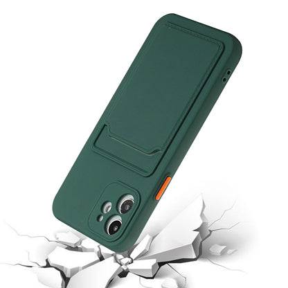 Apple iPhone 12 Mini Shockproof TPU Case with Card Holder - Durable & Lightweight Design