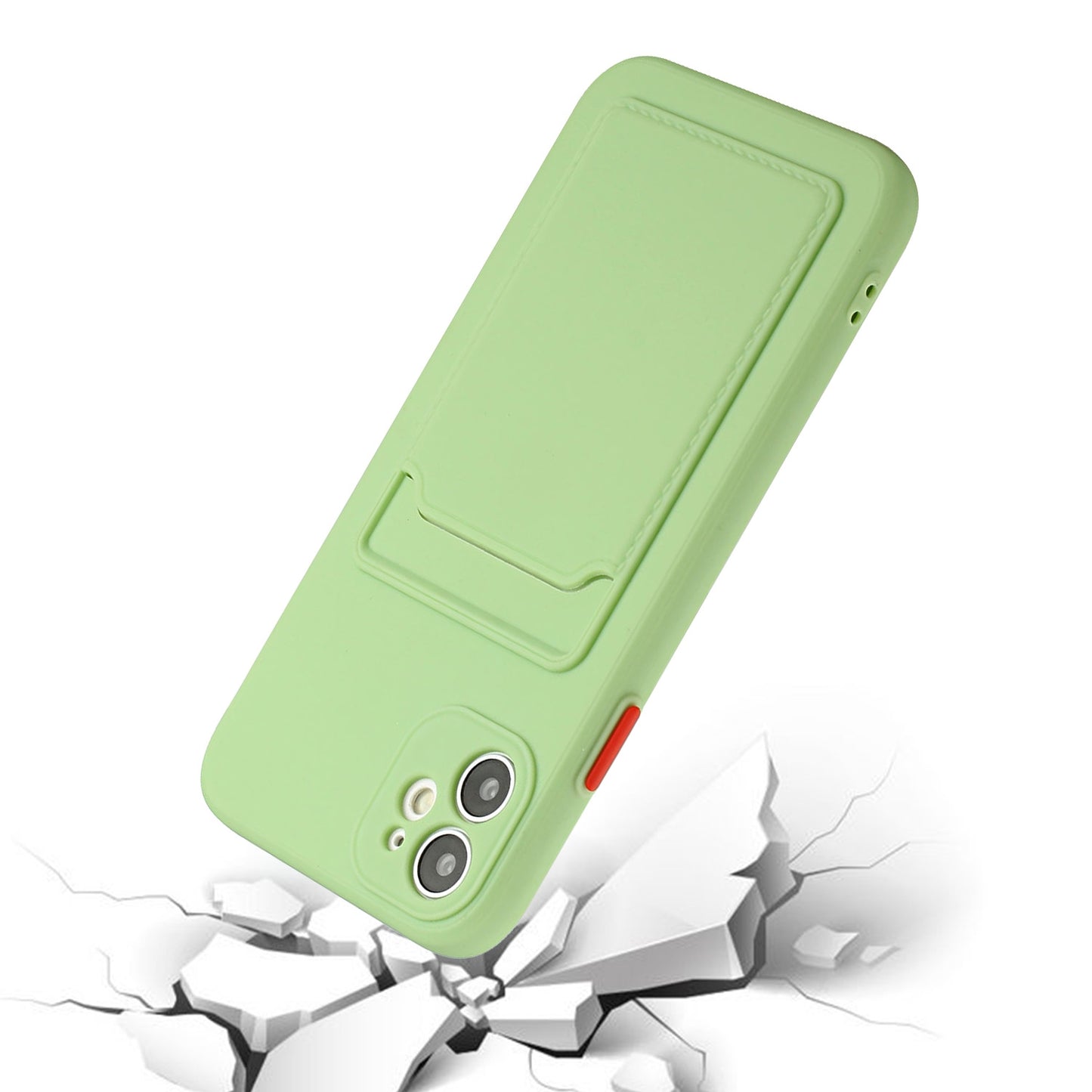 Apple iPhone 12 Mini Shockproof TPU Case with Card Holder - Durable & Lightweight Design