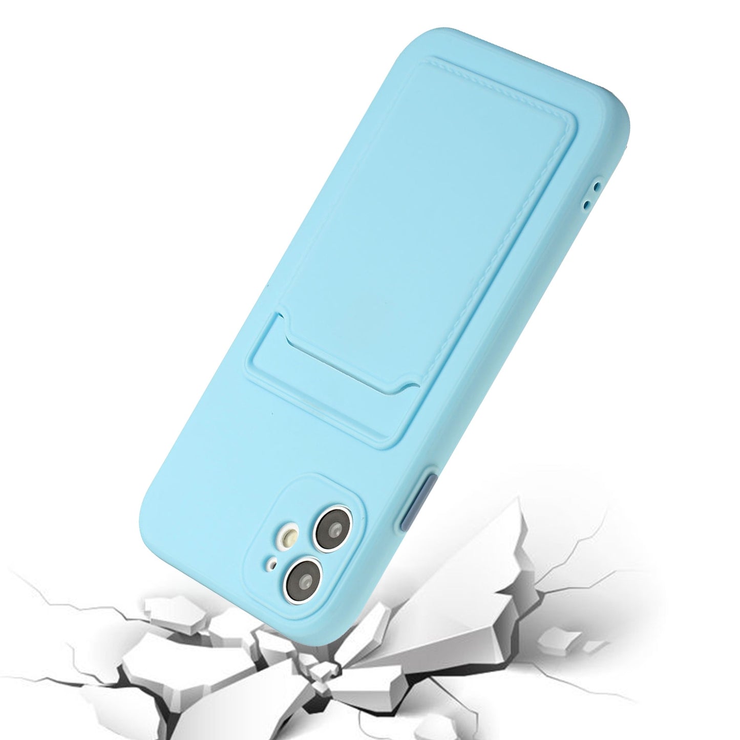 Apple iPhone 12 Mini Shockproof TPU Case with Card Holder - Durable & Lightweight Design