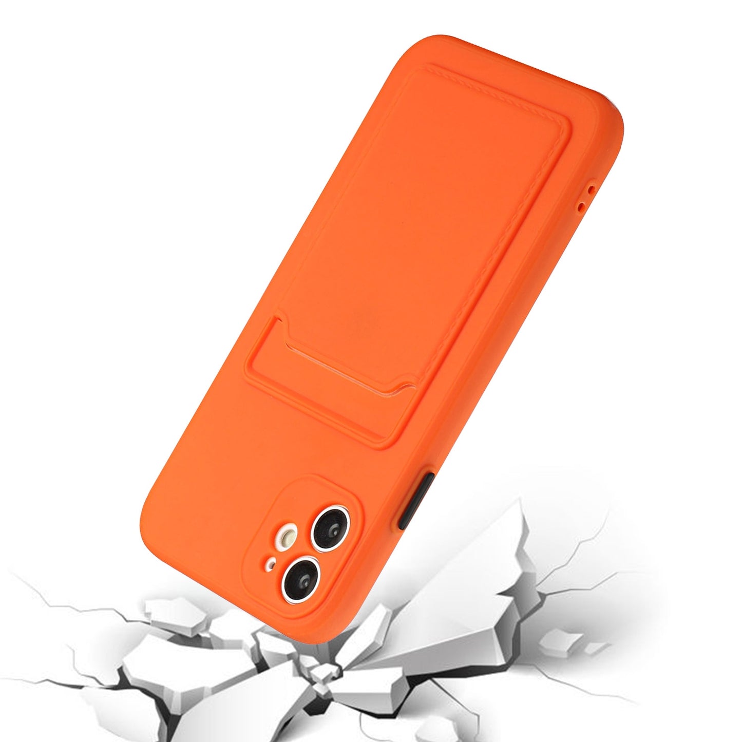 Apple iPhone 12 Mini Shockproof TPU Case with Card Holder - Durable & Lightweight Design