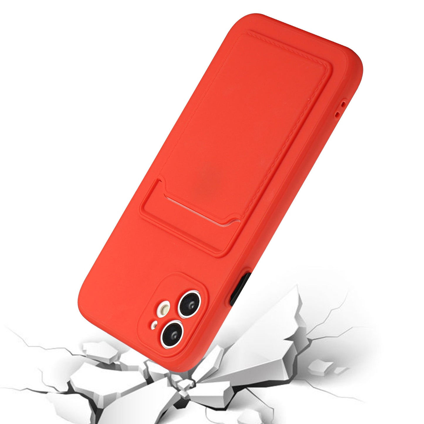 Apple iPhone 12 Mini Shockproof TPU Case with Card Holder - Durable & Lightweight Design