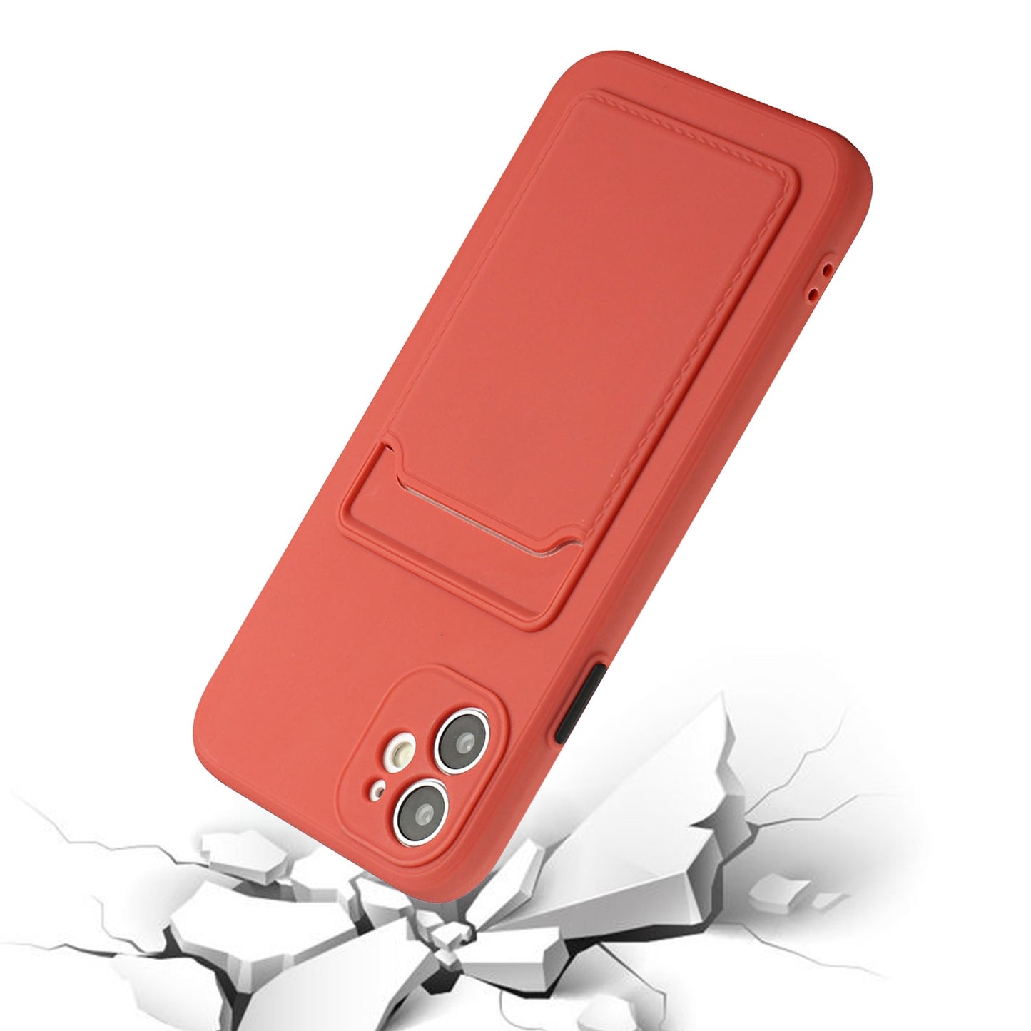 Apple iPhone 12 Mini Shockproof TPU Case with Card Holder - Durable & Lightweight Design