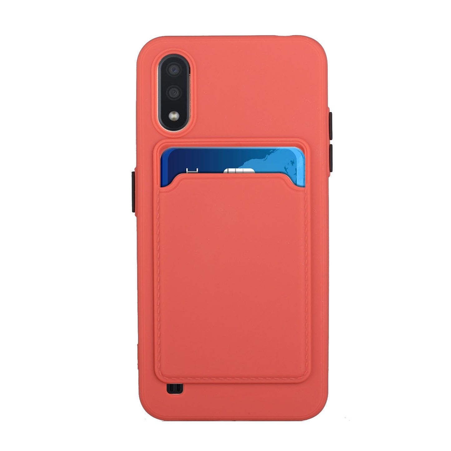 Samsung Galaxy A01 Shockproof TPU Case with Card Holder - Durable & Lightweight Design