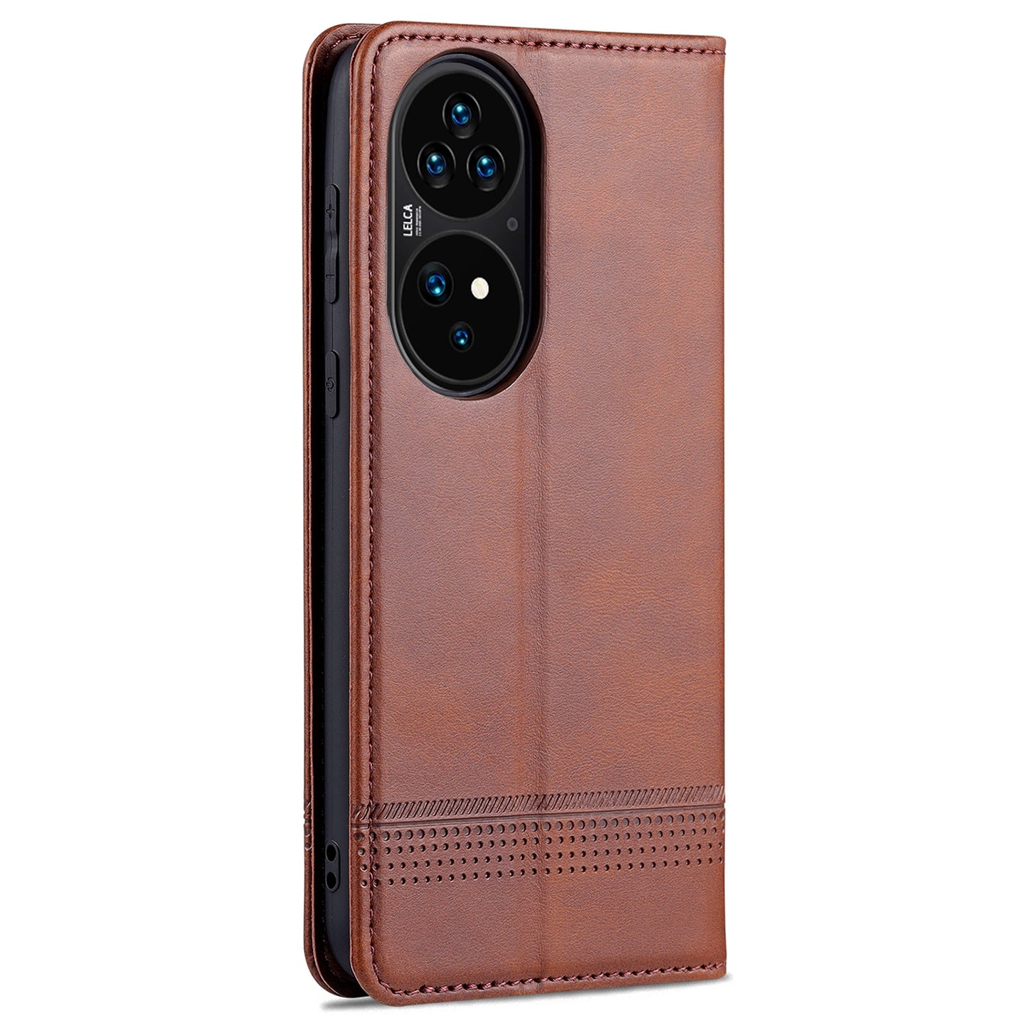 Huawei P50 Leather Wallet Case with Card Holder & Magnetic Closure