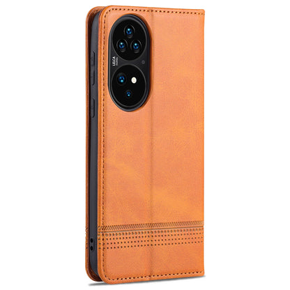 Huawei P50 Leather Wallet Case with Card Holder & Magnetic Closure