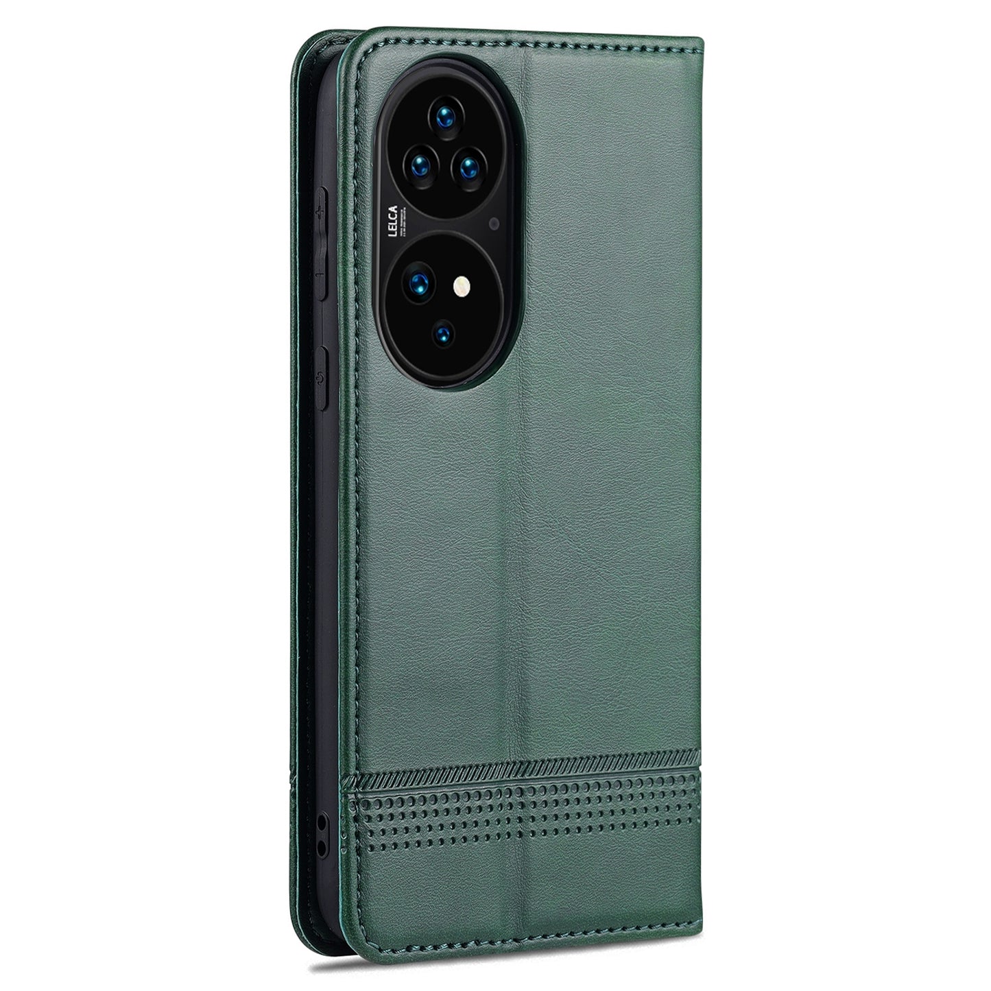 Huawei P50 Leather Wallet Case with Card Holder & Magnetic Closure