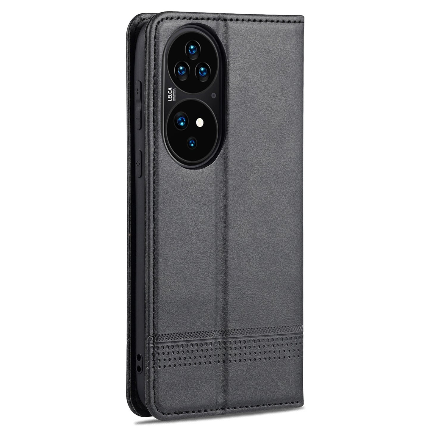 Huawei P50 Pro Leather Wallet Case with Card Holder & Magnetic Closure