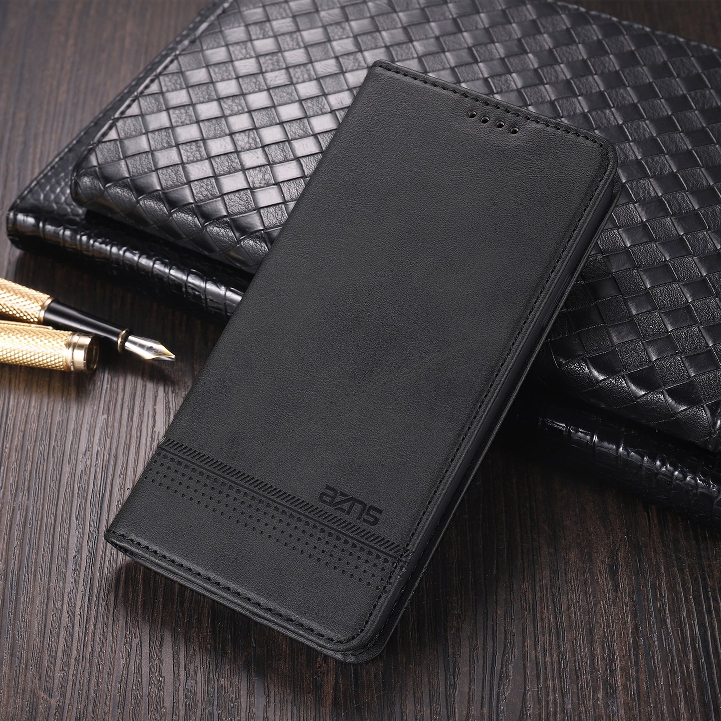 Huawei P50 Pro Leather Wallet Case with Card Holder & Magnetic Closure