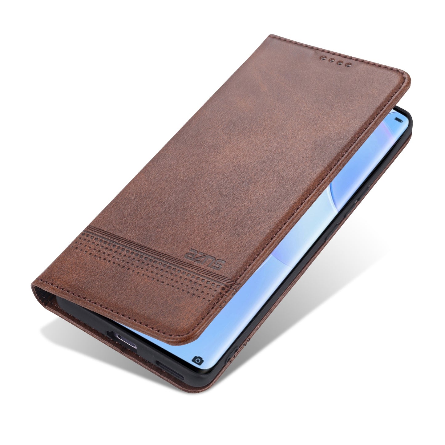 Honor 50 Leather Wallet Case with Card Holder & Magnetic Closure