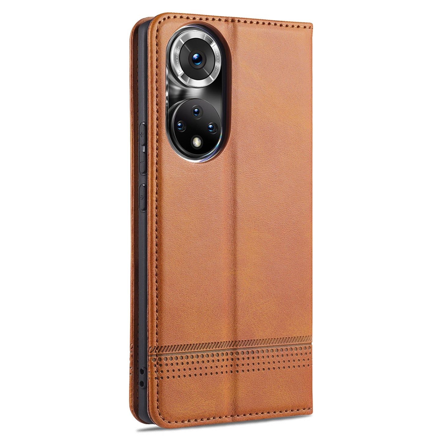 Honor 50 Leather Wallet Case with Card Holder & Magnetic Closure