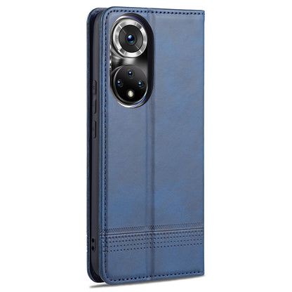 Honor 50 Leather Wallet Case with Card Holder & Magnetic Closure