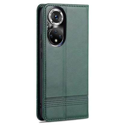 Honor 50 Leather Wallet Case with Card Holder & Magnetic Closure