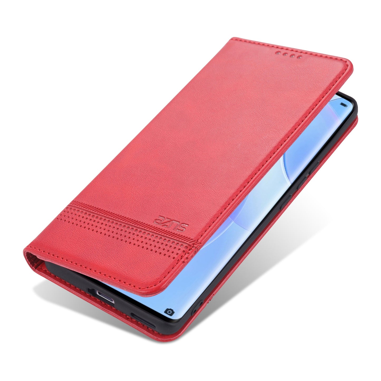 Honor 50 Leather Wallet Case with Card Holder & Magnetic Closure