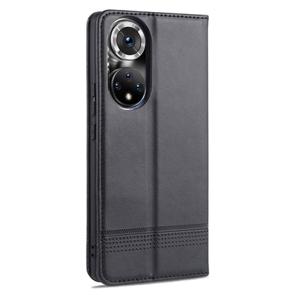 Honor 50 Pro Leather Wallet Case with Card Holder & Magnetic Closure