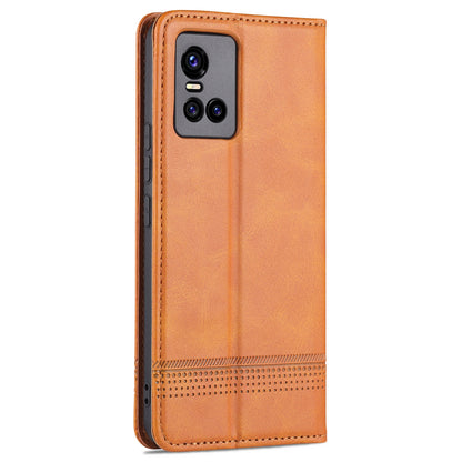 Vivo S10 Leather Wallet Case with Card Holder & Magnetic Closure