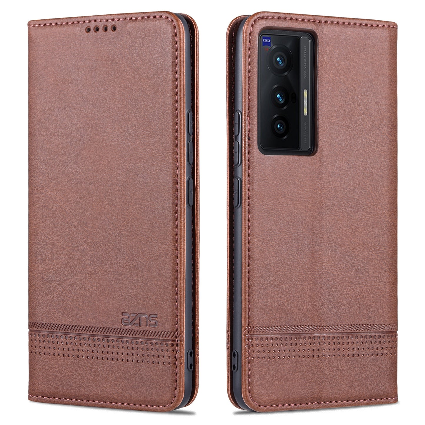 Vivo X70 Leather Wallet Case with Card Holder & Magnetic Closure