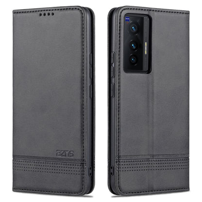 Vivo X70 Leather Wallet Case with Card Holder & Magnetic Closure