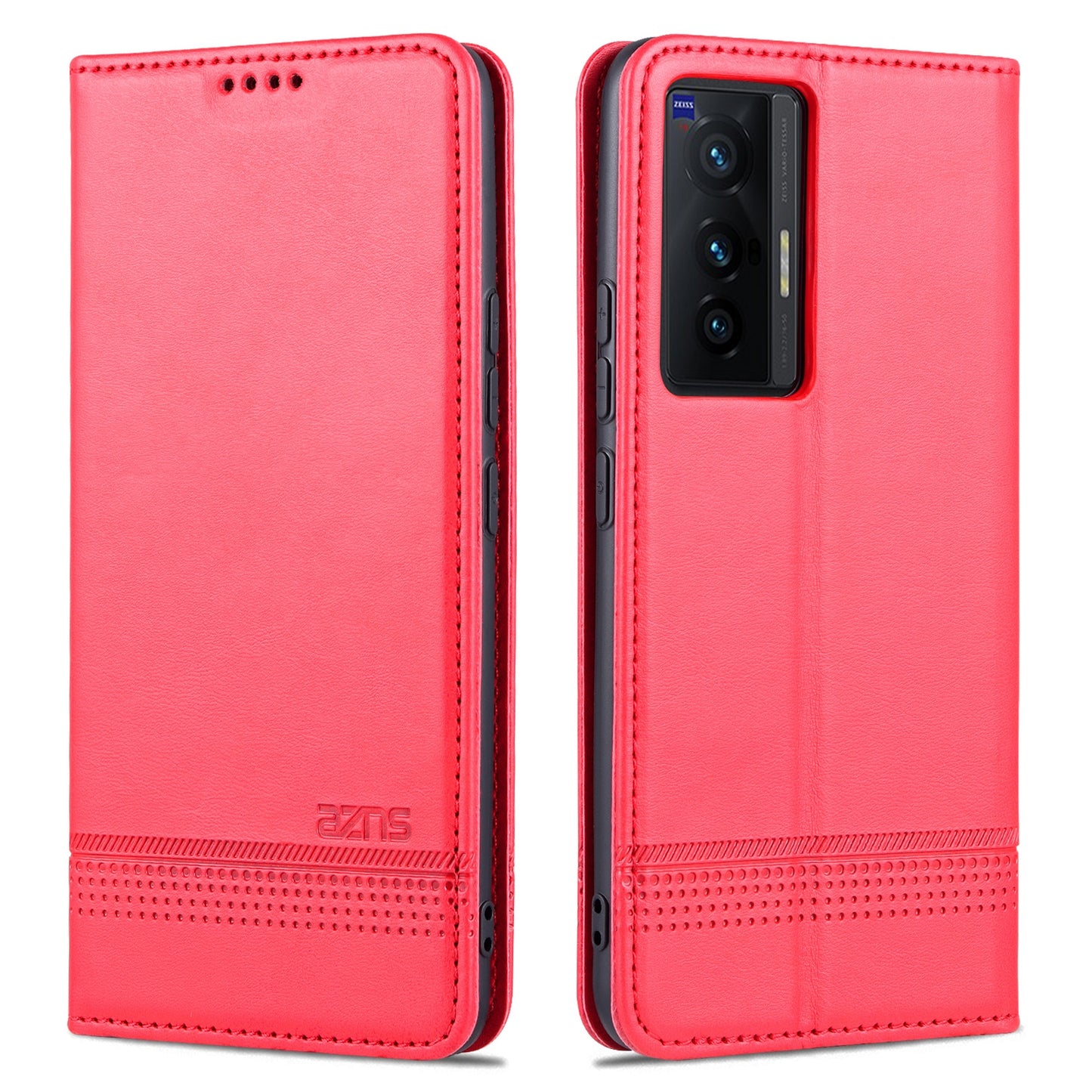 Vivo X70 Leather Wallet Case with Card Holder & Magnetic Closure