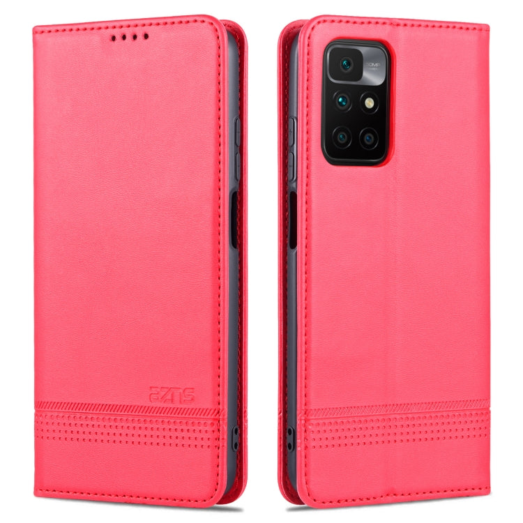 Xiaomi Redmi 10 Leather Wallet Case with Card Holder & Magnetic Closure