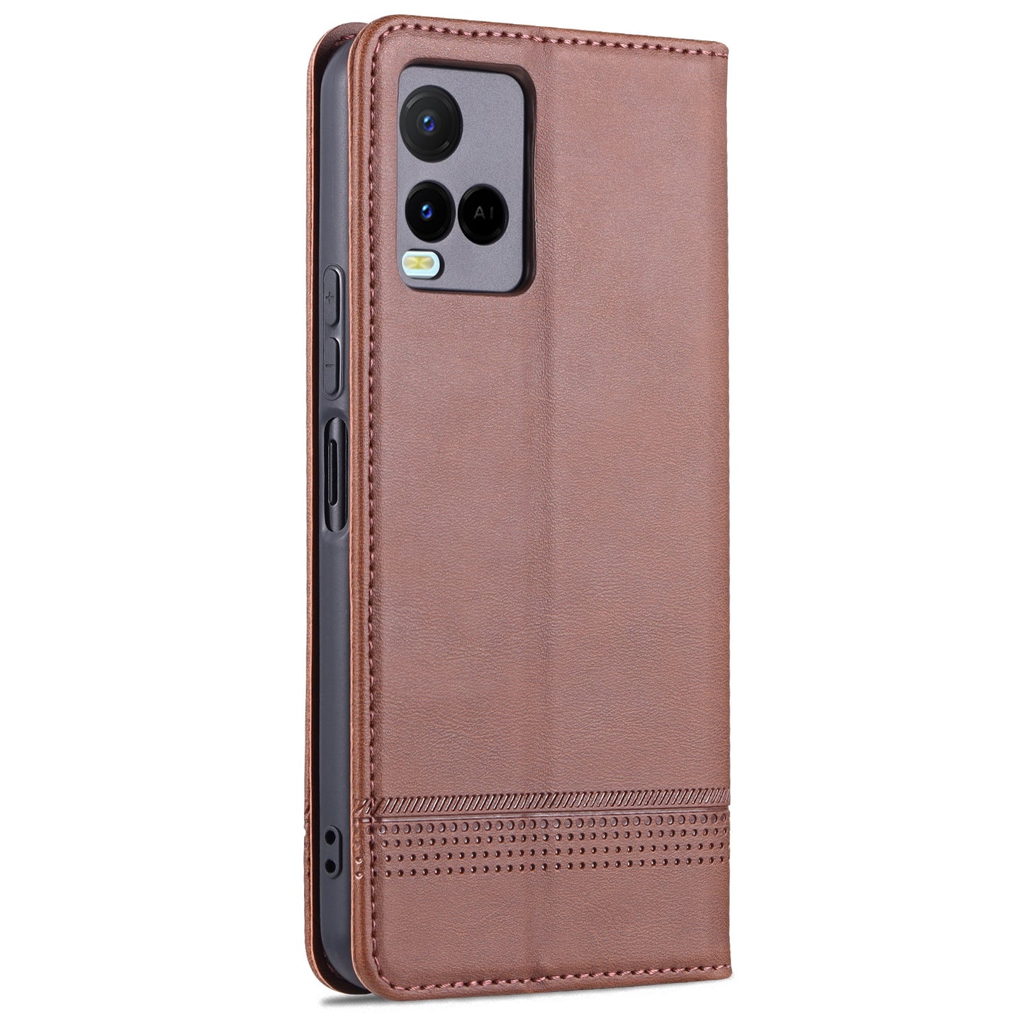 Vivo Y21/Y33S Leather Wallet Case with Card Holder & Magnetic Closure