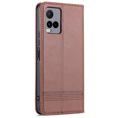 Vivo Y21/Y33S Leather Wallet Case with Card Holder & Magnetic Closure