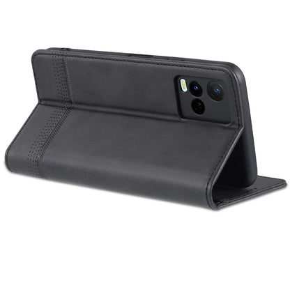 Vivo Y21/Y33S Leather Wallet Case with Card Holder & Magnetic Closure