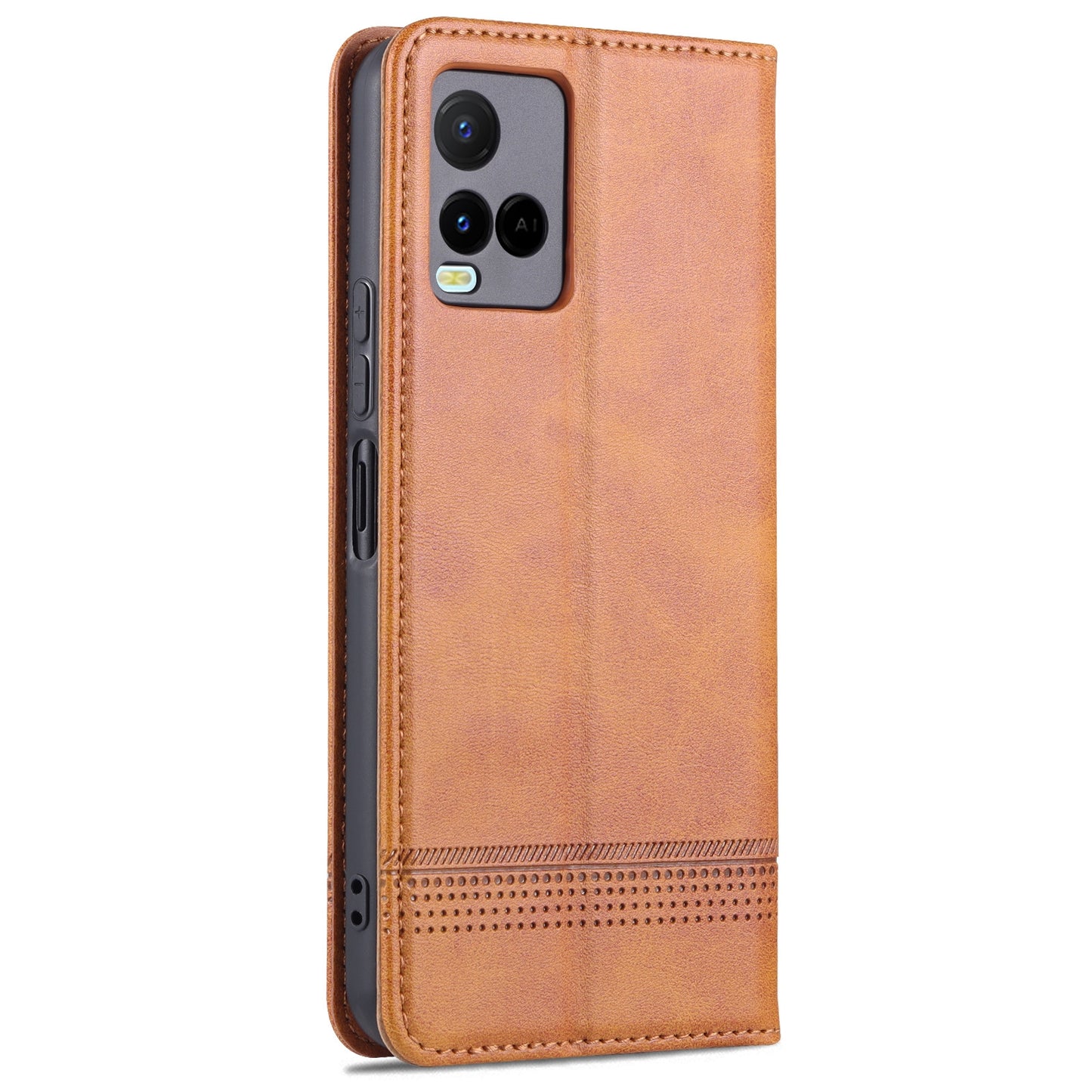 Vivo Y21/Y33S Leather Wallet Case with Card Holder & Magnetic Closure