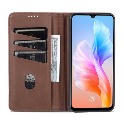 Vivo S10e/V23e Leather Wallet Case with Card Holder & Magnetic Closure