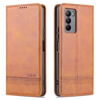 Vivo T1 Leather Wallet Case with Card Holder & Magnetic Closure