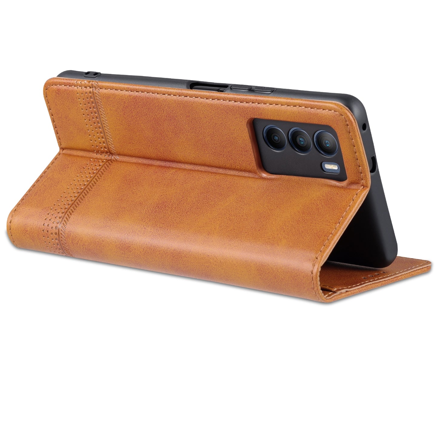 Vivo T1 Leather Wallet Case with Card Holder & Magnetic Closure