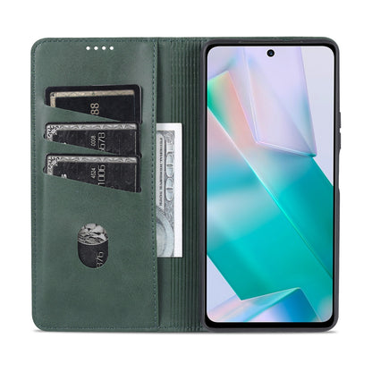 Vivo T1 Leather Wallet Case with Card Holder & Magnetic Closure