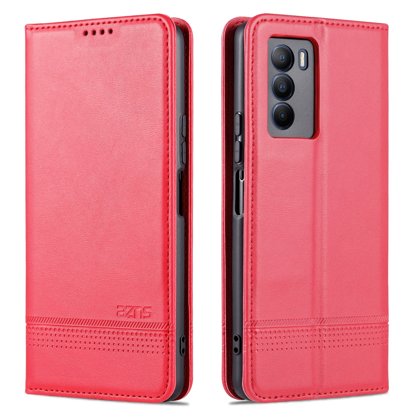 Vivo T1 Leather Wallet Case with Card Holder & Magnetic Closure