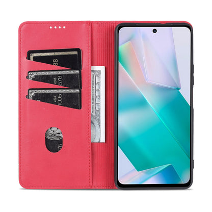 Vivo T1 Leather Wallet Case with Card Holder & Magnetic Closure