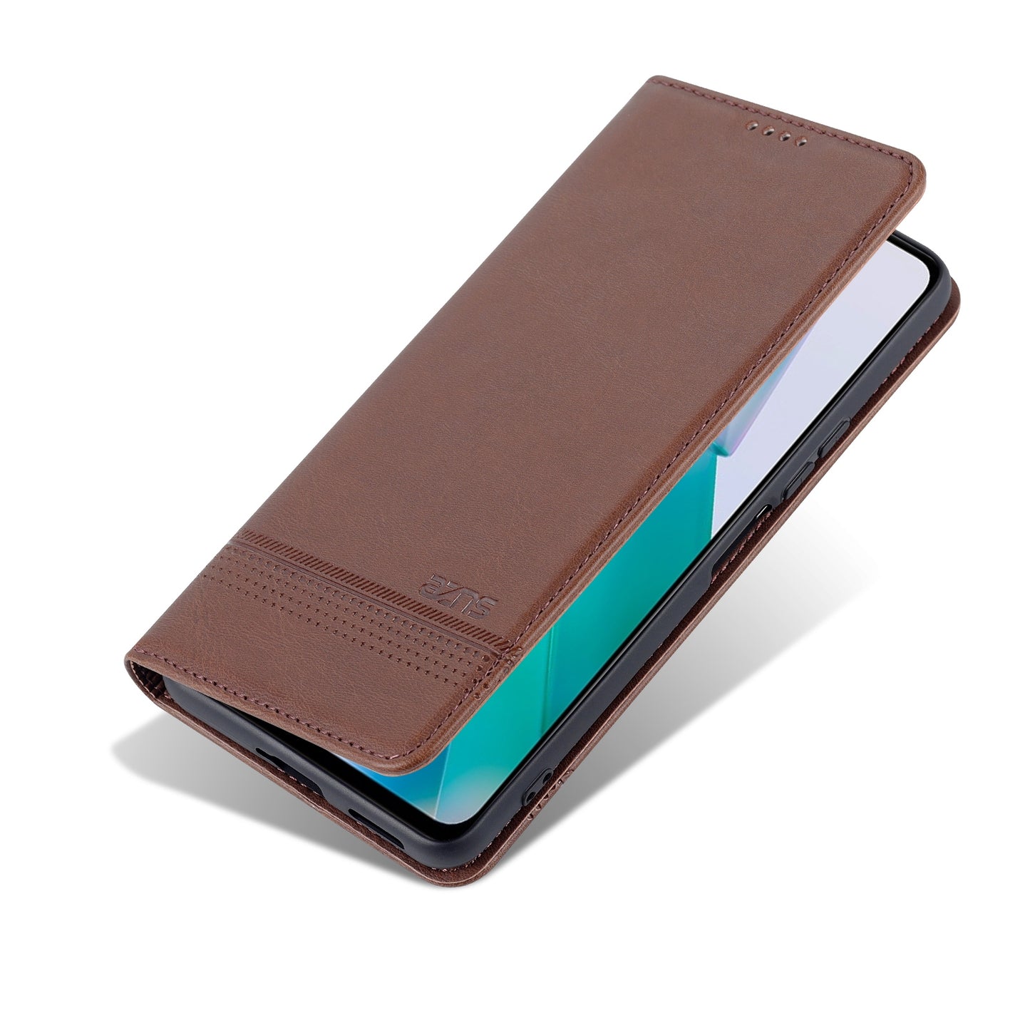 Vivo T1 Leather Wallet Case with Card Holder & Magnetic Closure