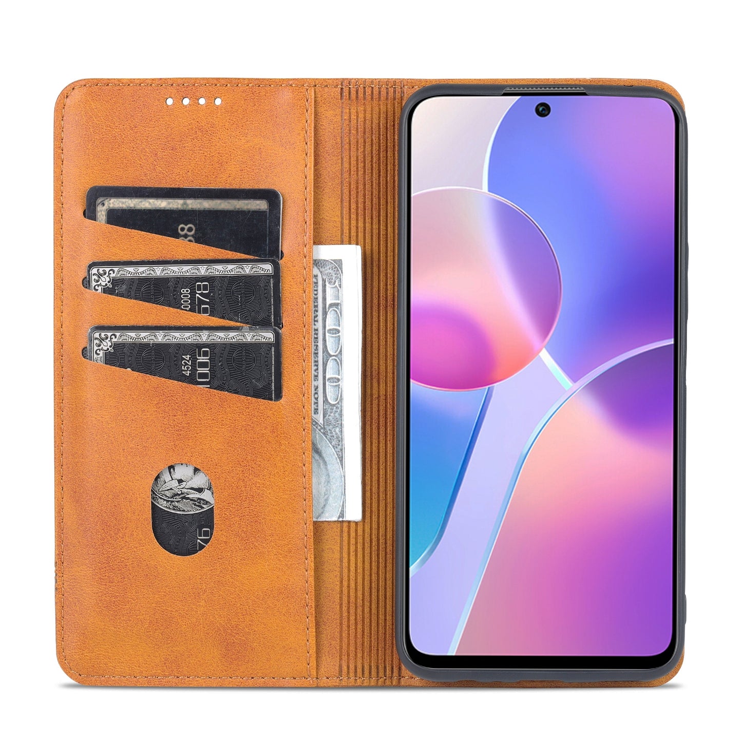 Honor X30i Leather Wallet Case with Card Holder & Magnetic Closure