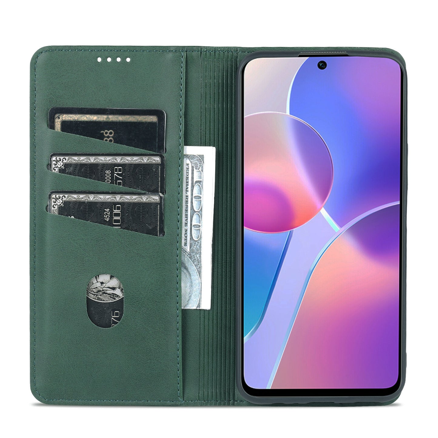 Honor X30i Leather Wallet Case with Card Holder & Magnetic Closure