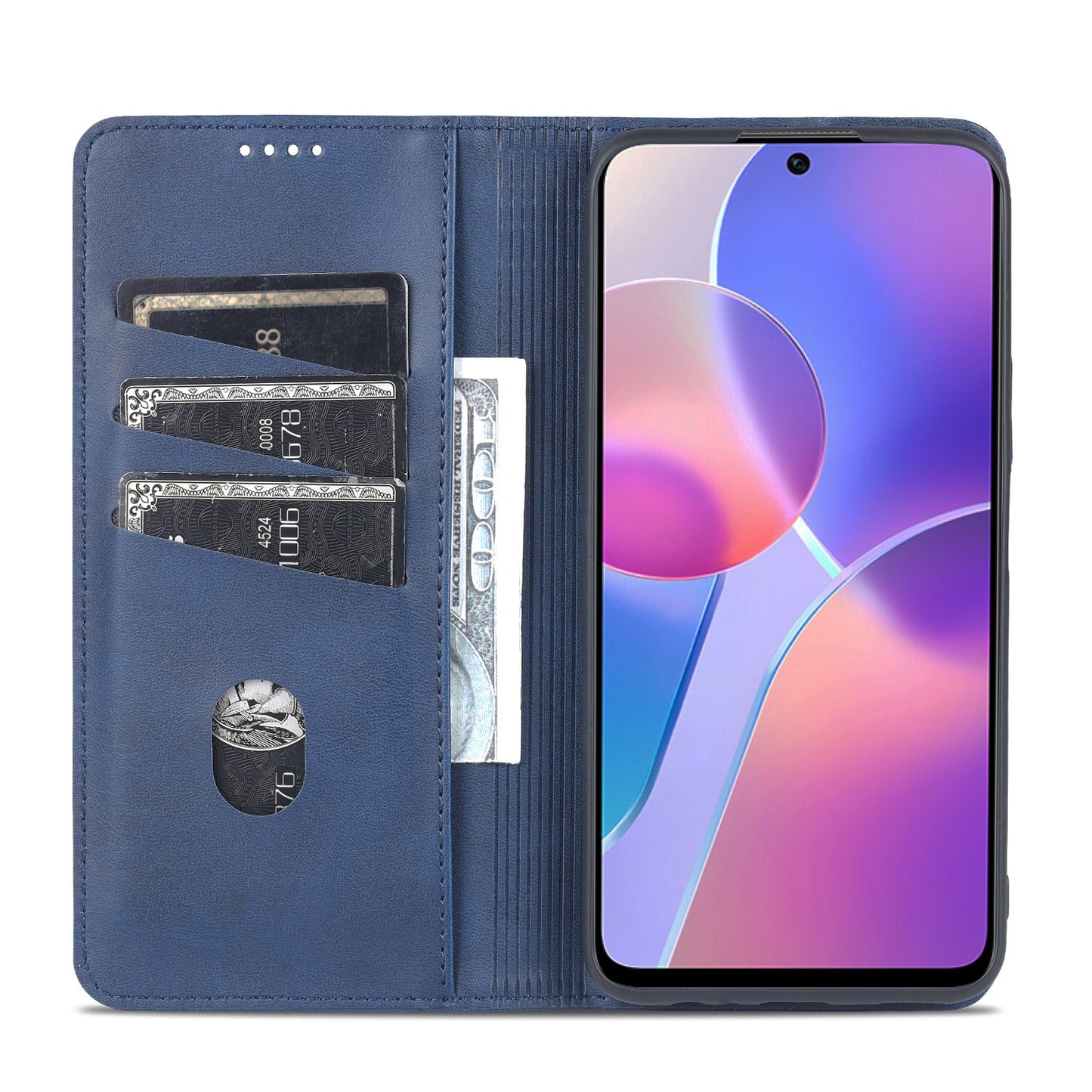 Honor X30i Leather Wallet Case with Card Holder & Magnetic Closure