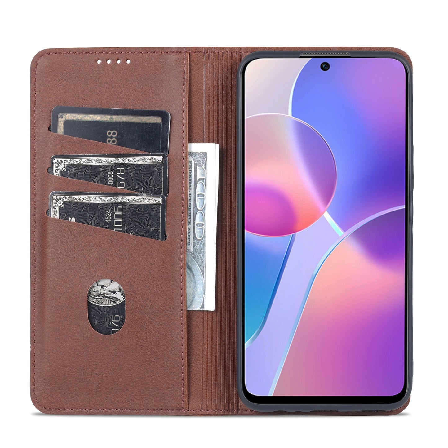 Honor X30i Leather Wallet Case with Card Holder & Magnetic Closure