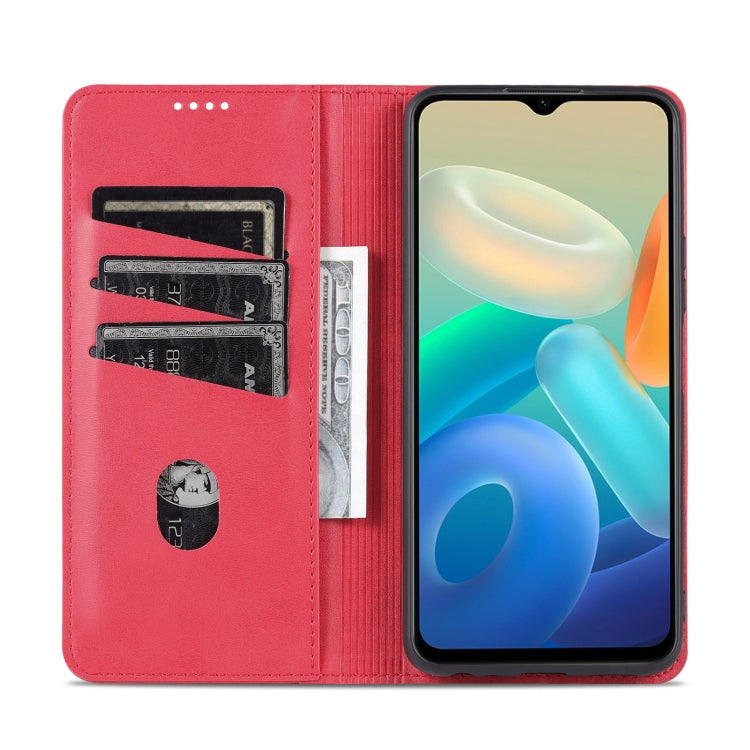 Vivo Y76s/Y74s Leather Wallet Case with Card Holder & Magnetic Closure