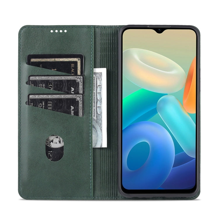 Vivo Y76s/Y74s Leather Wallet Case with Card Holder & Magnetic Closure