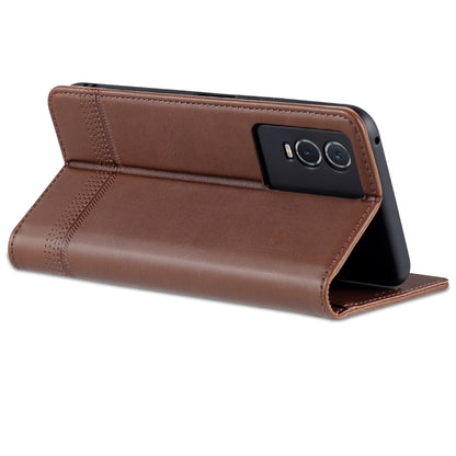 Vivo Y76s/Y74s Leather Wallet Case with Card Holder & Magnetic Closure