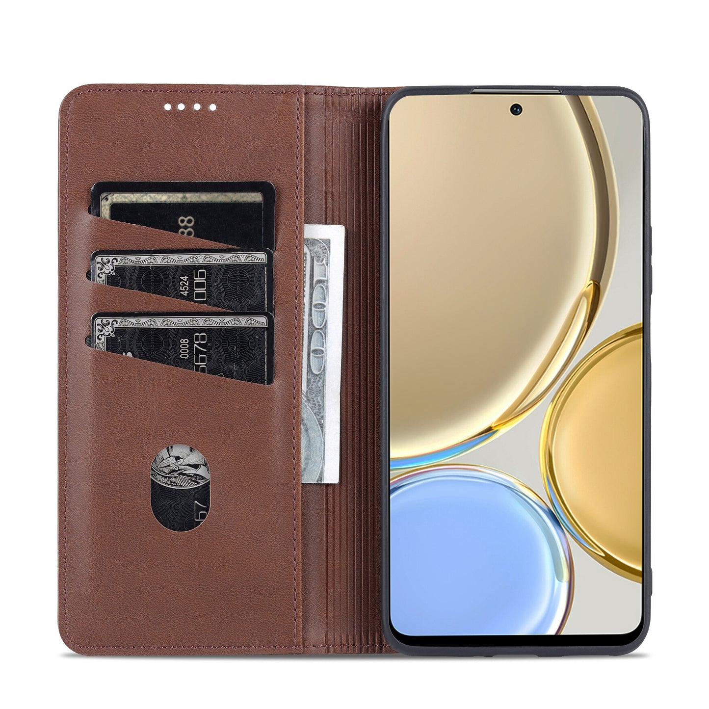 Honor X30 Leather Wallet Case with Card Holder & Magnetic Closure