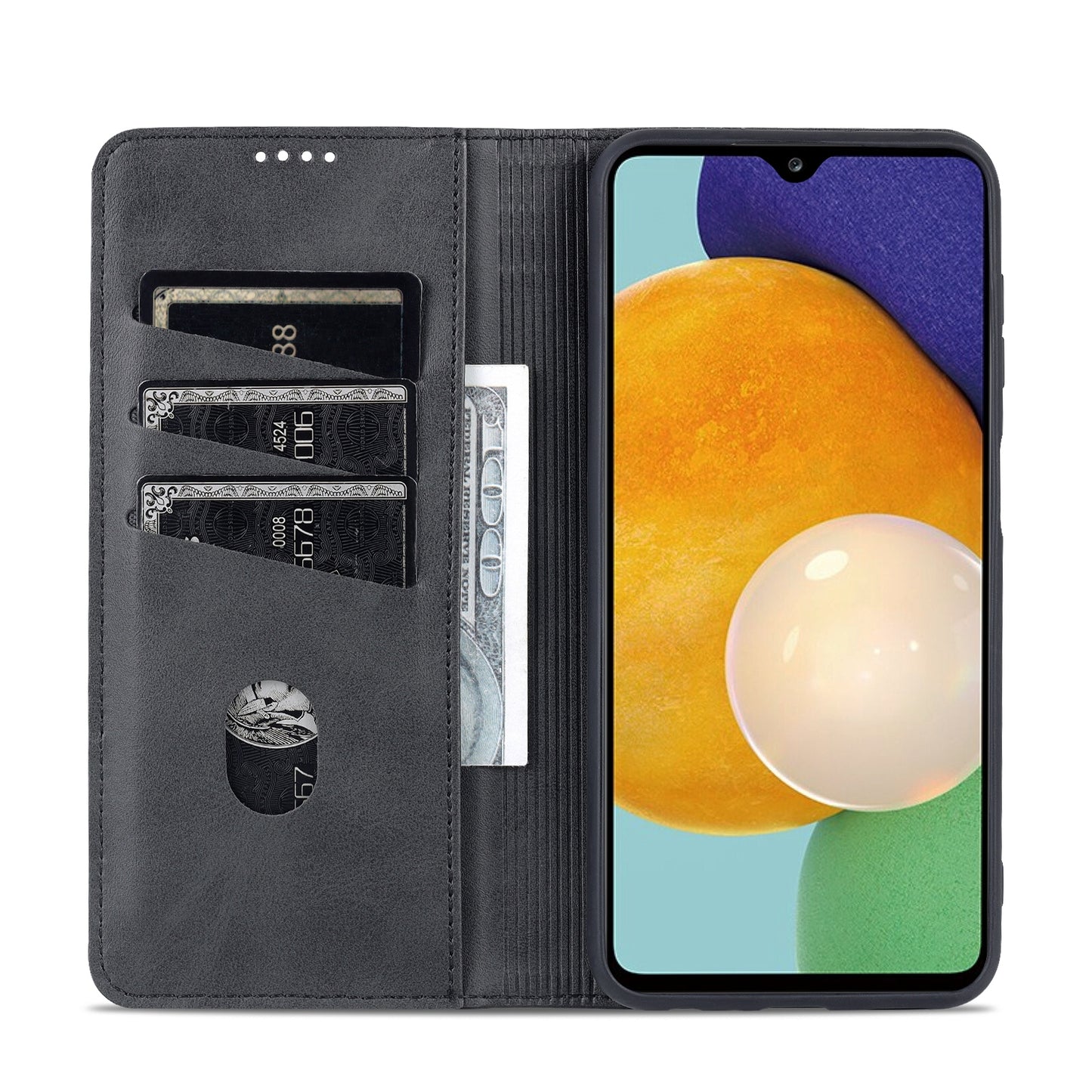 Samsung Galaxy A13 4G Leather Wallet Case with Card Holder & Magnetic Closure