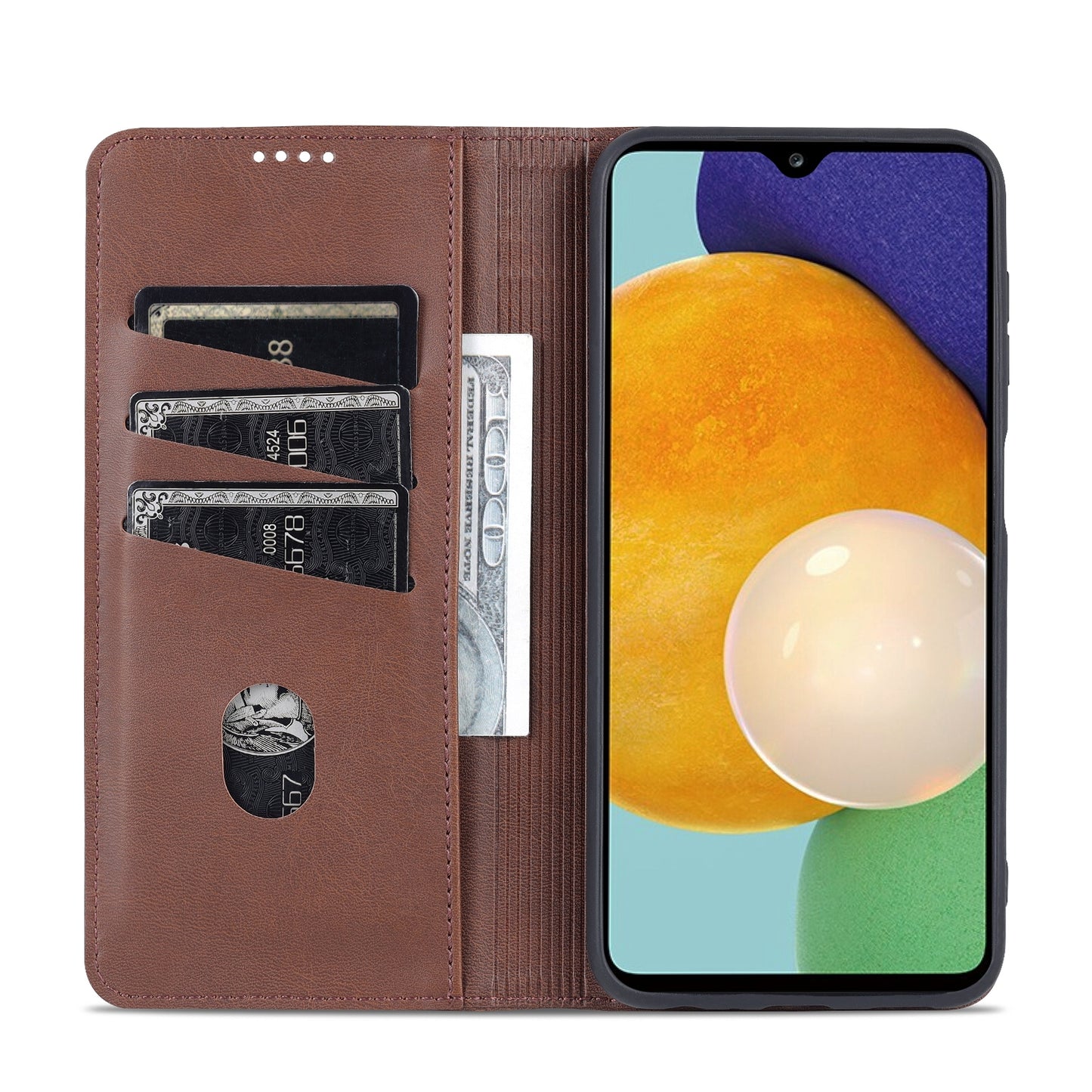 Samsung Galaxy A13 4G Leather Wallet Case with Card Holder & Magnetic Closure