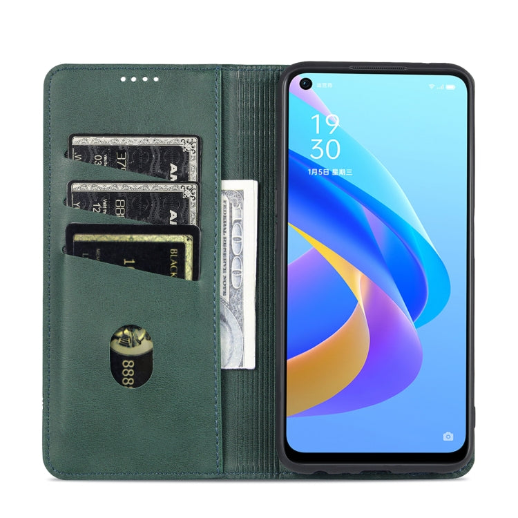 OPPO A36 4G/A76 4G Leather Wallet Case with Card Holder & Magnetic Closure