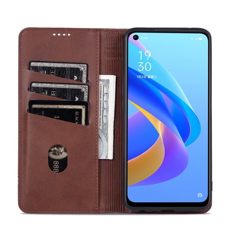 OPPO K10/A96 4G/Realme 9i Leather Wallet Case with Card Holder & Magnetic Closure