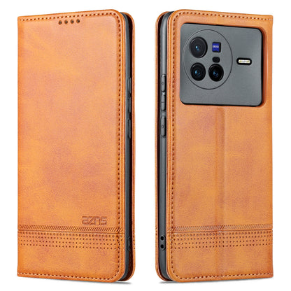 Vivo X80 Leather Wallet Case with Card Holder & Magnetic Closure