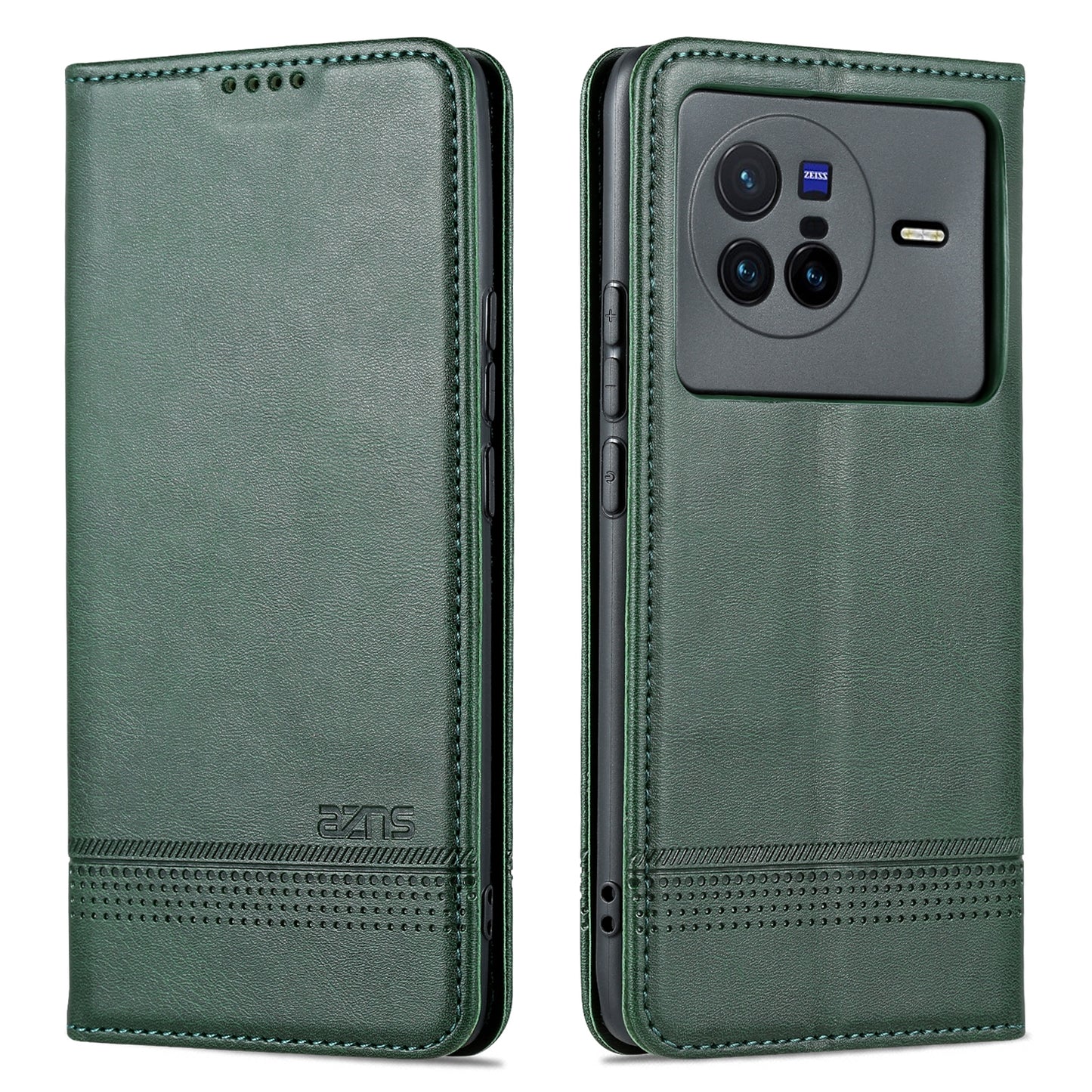 Vivo X80 Leather Wallet Case with Card Holder & Magnetic Closure