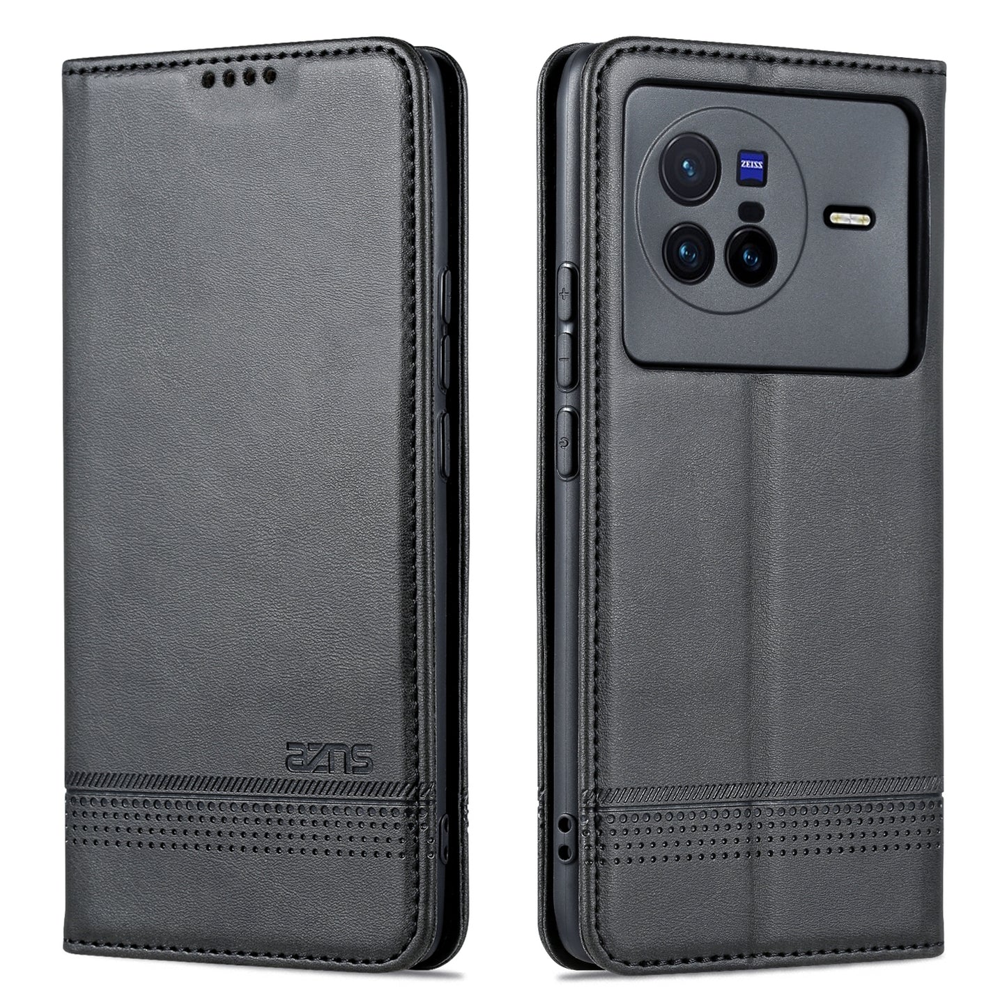 Vivo X80 Leather Wallet Case with Card Holder & Magnetic Closure